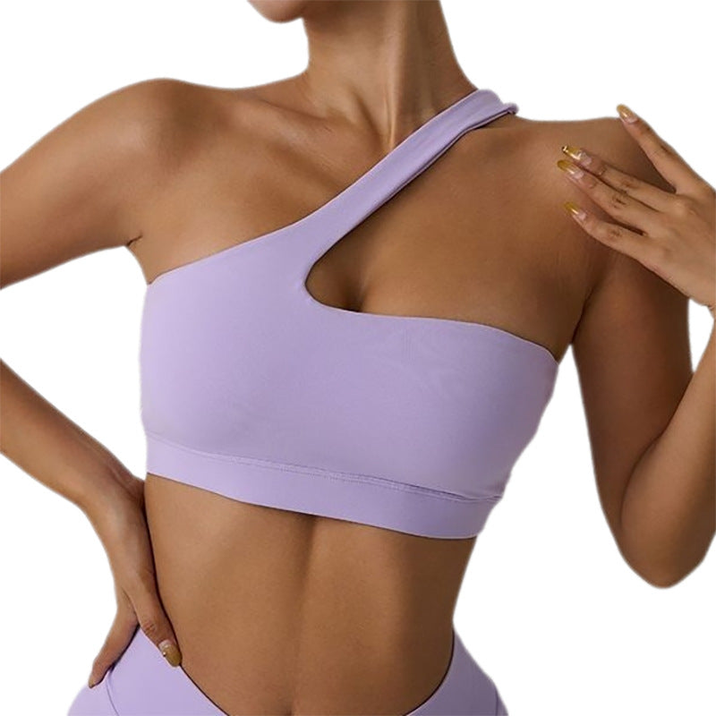 One-shoulder Off-shoulder Fitness Yoga Bra