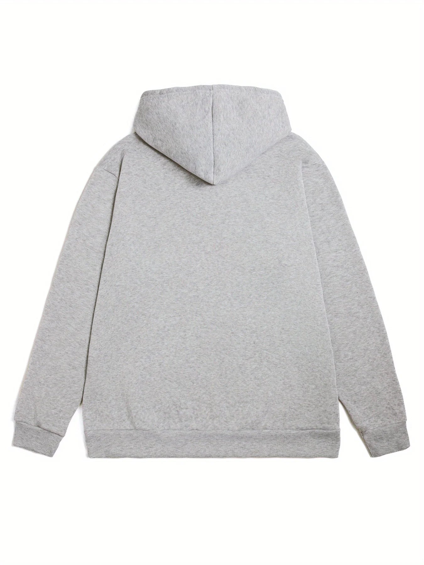 Men's autumn and winter fashionable casual loose Brooklyn graphic print fleece pullover long sleeved hooded sweatshirt