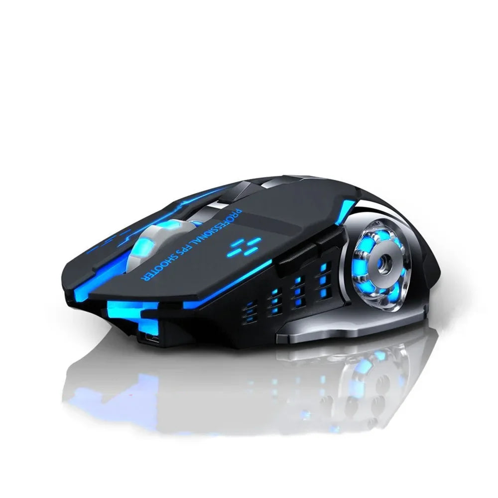 Rechargeable Wireless Gaming Mouse — Silent Click, Bluetooth/USB, RGB Backlight, E‑Sports Precision