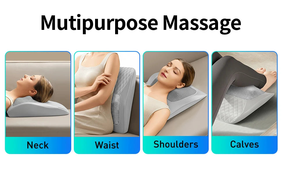Back Massager Neck Massager with Heat 3D Kneading Massage Pillow for Relax Neck Back Shoulder Legs Gifts for Men Women Mom Dad