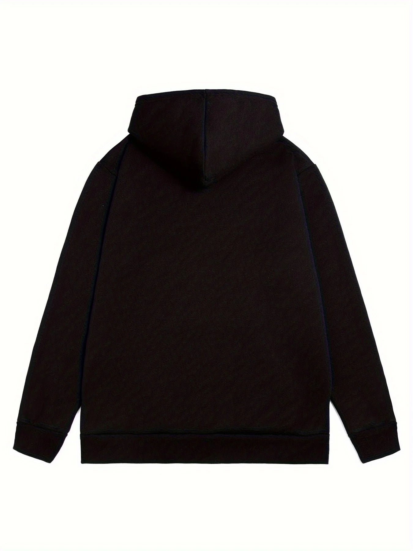 Men's autumn and winter fashionable casual loose Brooklyn graphic print fleece pullover long sleeved hooded sweatshirt