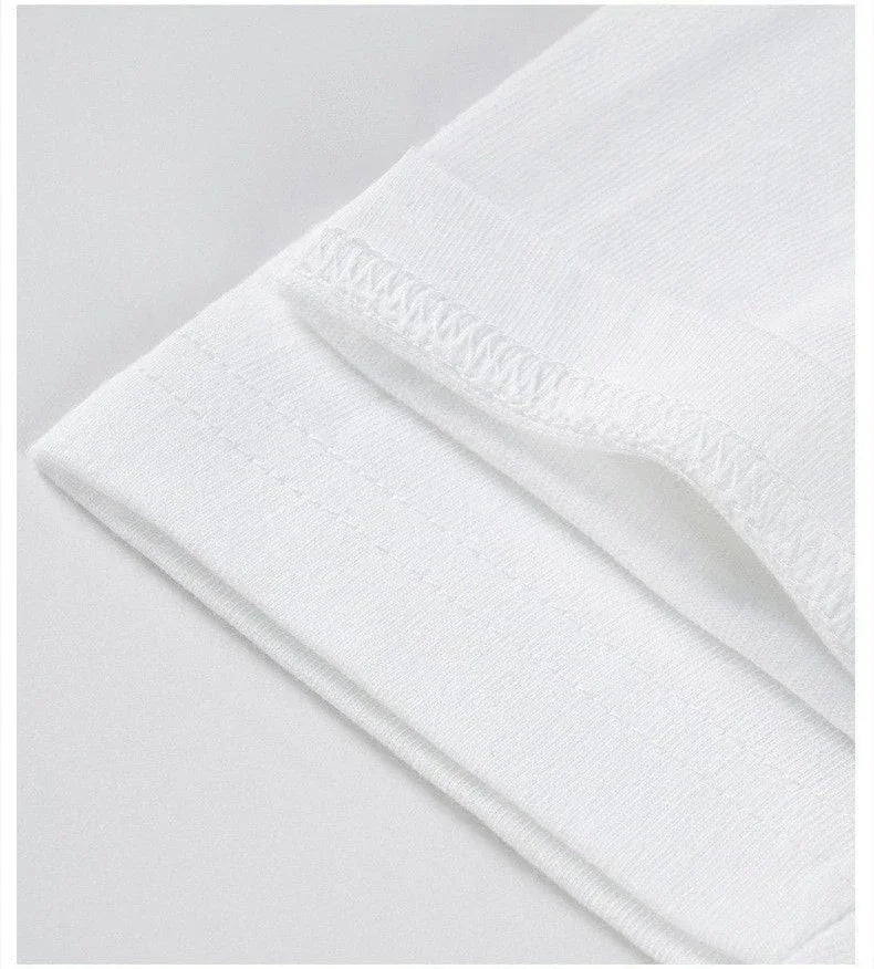 2025 Men's Oversized T-shirts Mens Cotton T Shirt White 5XL Casual Summer Wear Fashion Print Tee Shirts for Men New Clothing