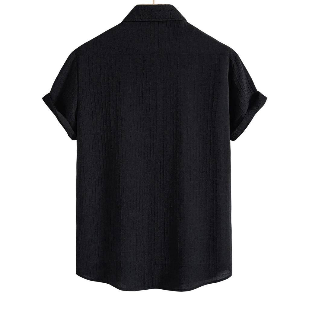 Mens Casual Waffle Shirt Suit Two Piece Solid Short Sleeved Shirt And Shorts Suit Harajuku Casual T-Shirt And Shorts Set