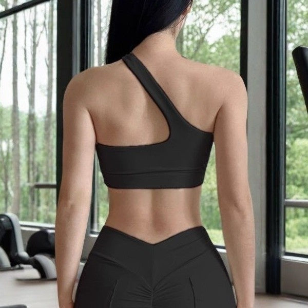 One-shoulder Off-shoulder Fitness Yoga Bra